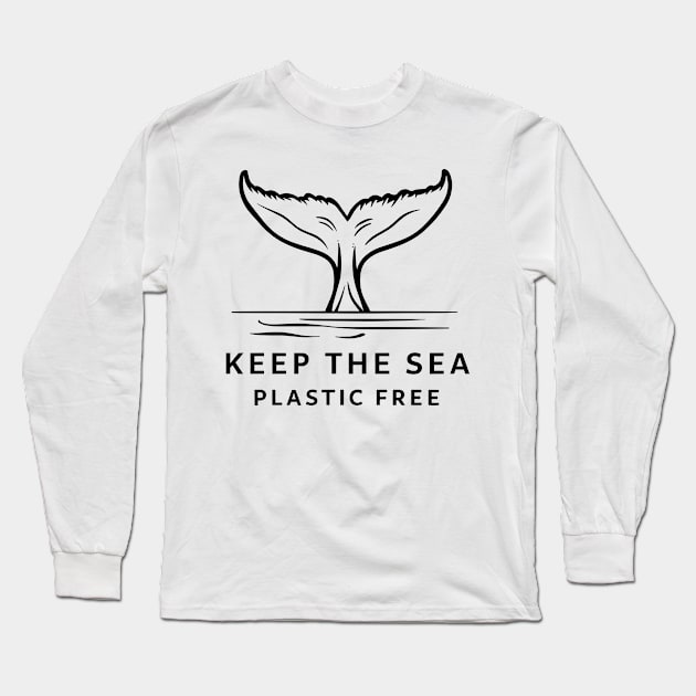 Ocean Protection Whale Tail Environmental Awareness Long Sleeve T-Shirt by DefineWear